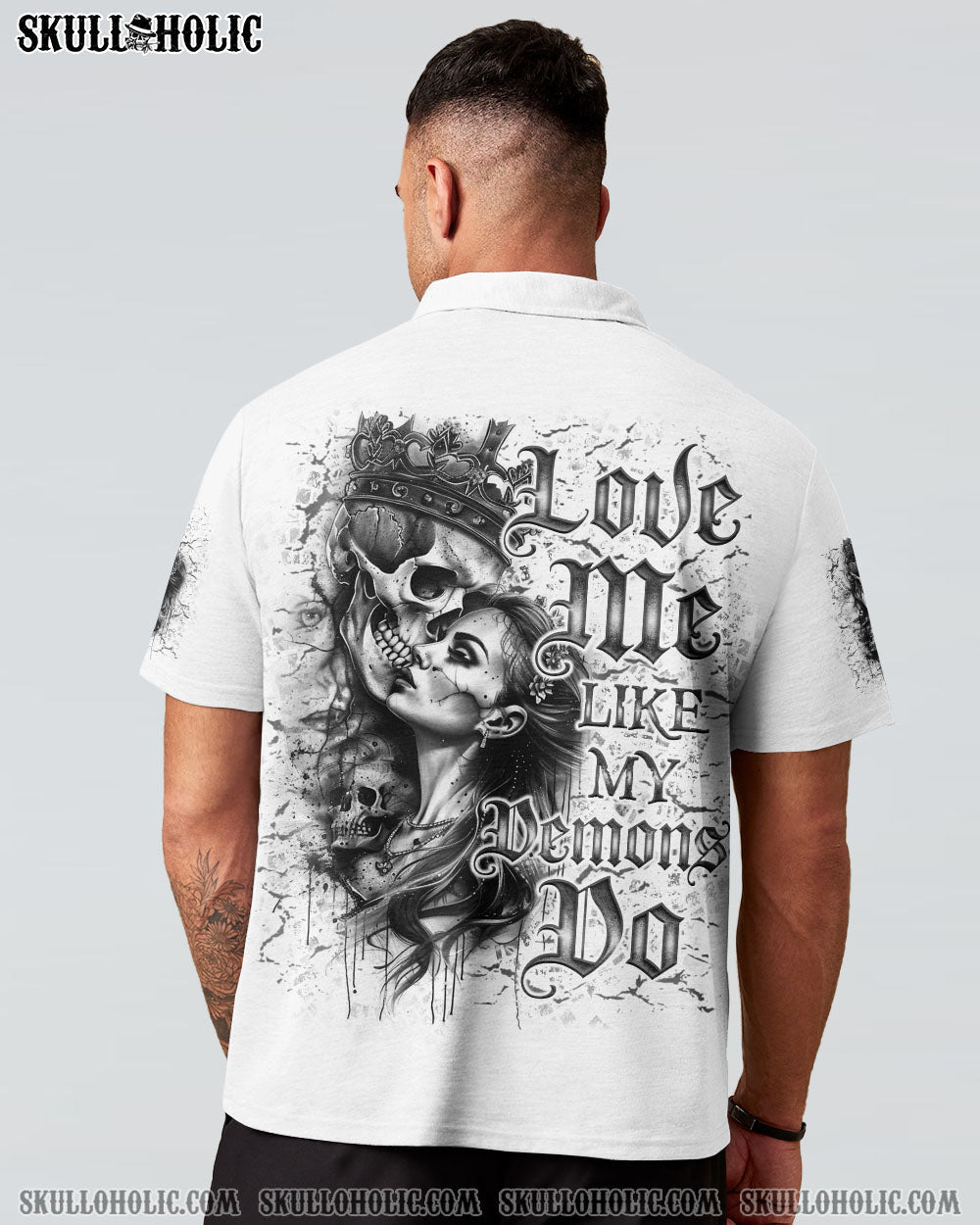 BLISSCORNERS LOVE ME LIKE MY DEMONS DO SKULL ALL OVER PRINT