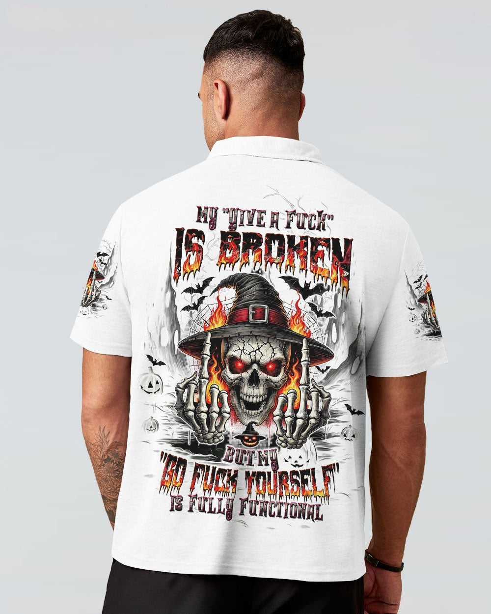 BLISSCORNERS MY GIVE A F IS BROKEN HALLOWEEN ALL OVER PRINT