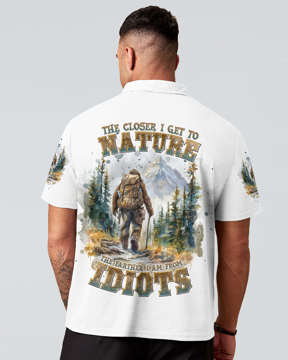 BLISSCORNERS THE CLOSER I GET TO NATURE BIGFOOT HIKING ALL OVER PRINT