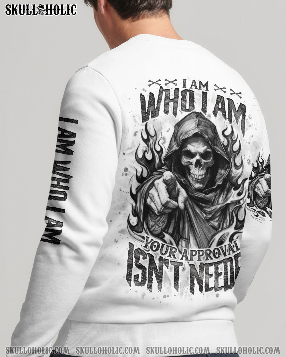BLISSCORNERS I AM WHO I AM SKULL  REAPER  ALL OVER PRINT