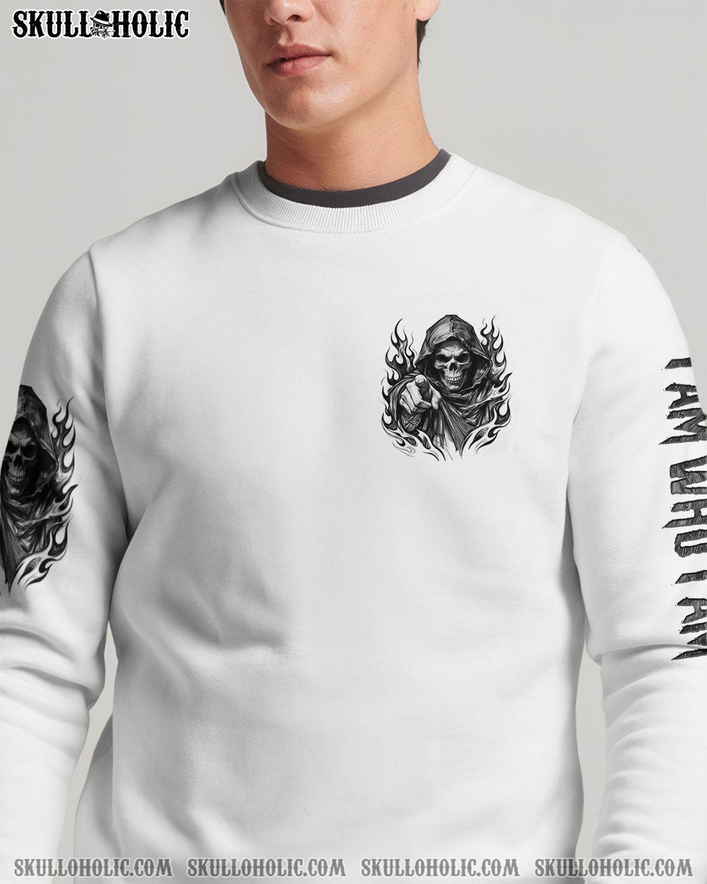 BLISSCORNERS I AM WHO I AM SKULL  REAPER  ALL OVER PRINT