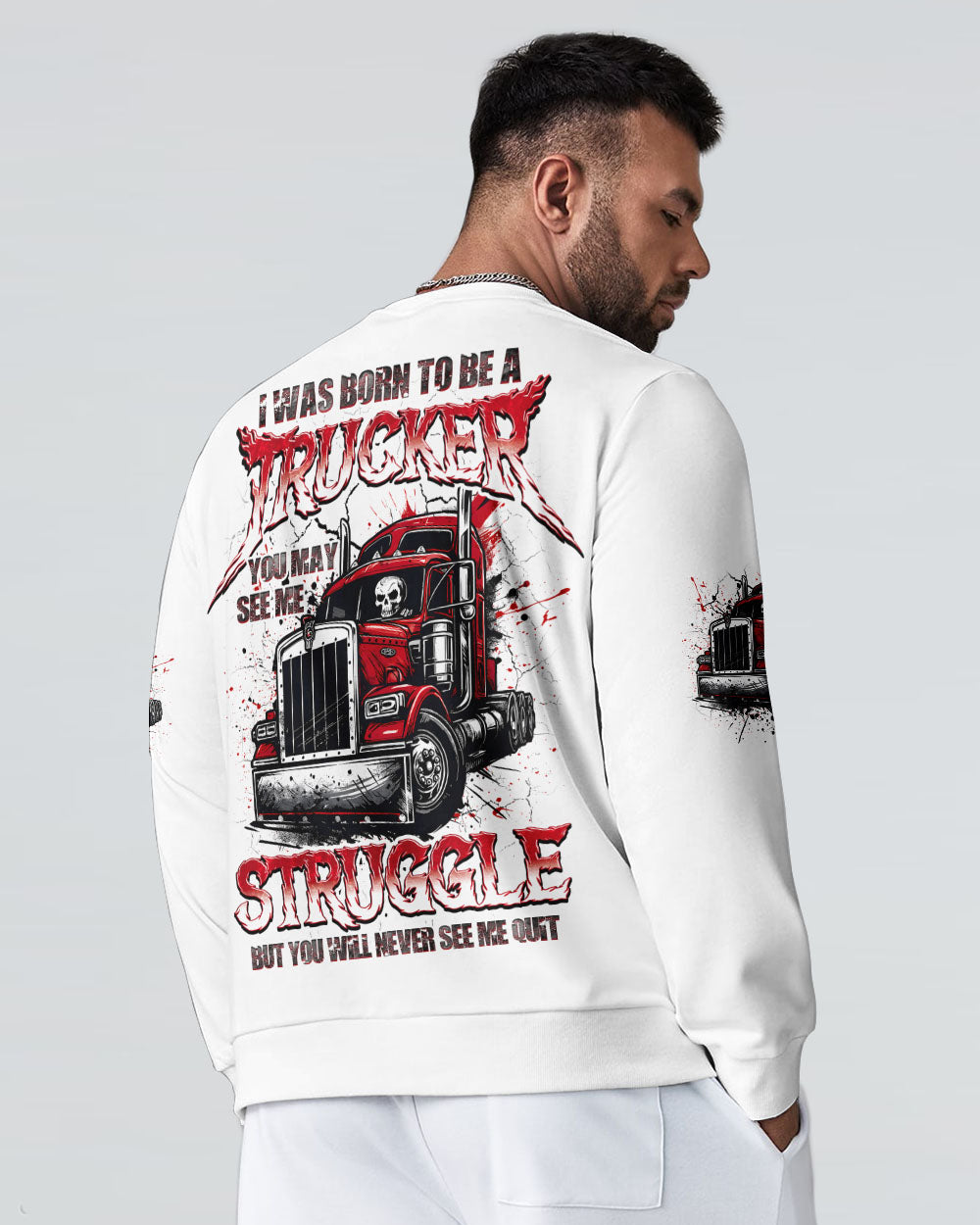 BLISSCORNERS OLD TRUCKERS NEVER DIE SKULL ALL OVER PRINT