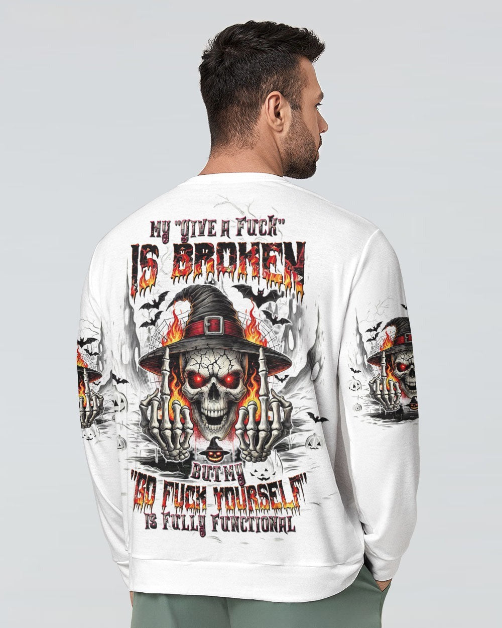 BLISSCORNERS MY GIVE A F IS BROKEN HALLOWEEN ALL OVER PRINT