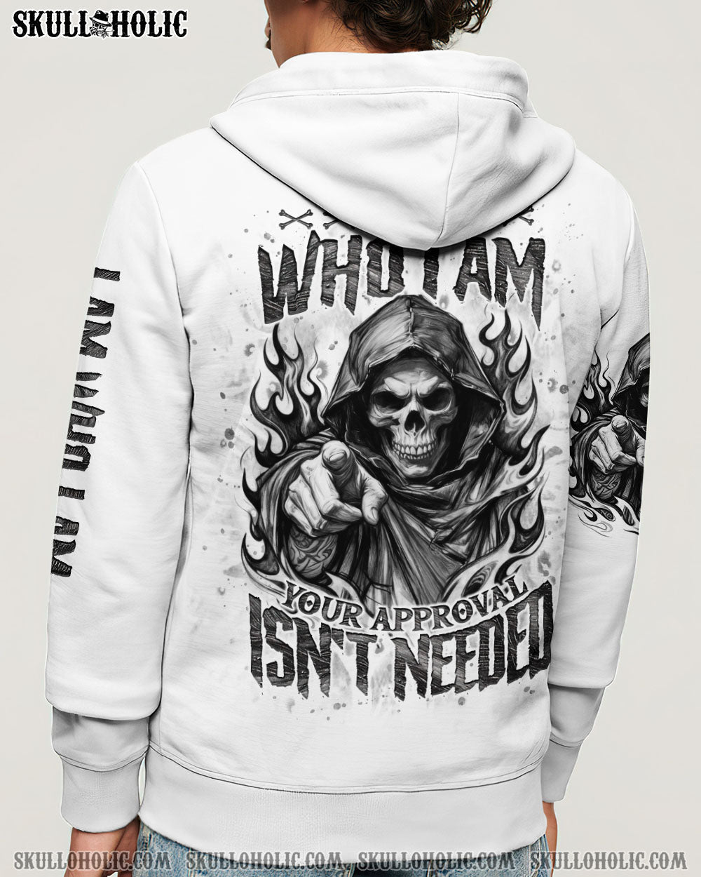 BLISSCORNERS I AM WHO I AM SKULL  REAPER  ALL OVER PRINT