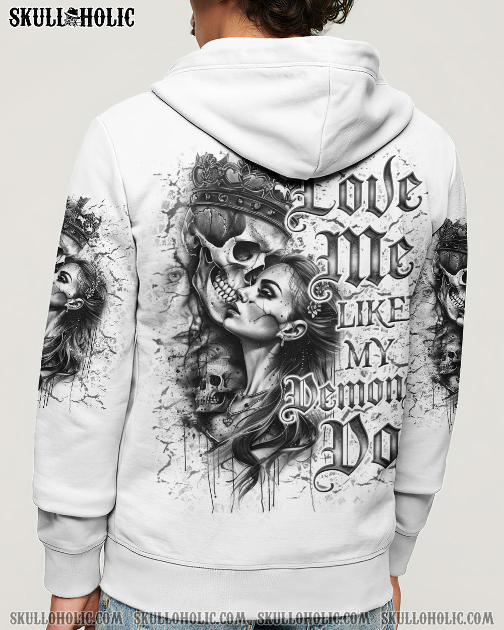 BLISSCORNERS LOVE ME LIKE MY DEMONS DO SKULL ALL OVER PRINT