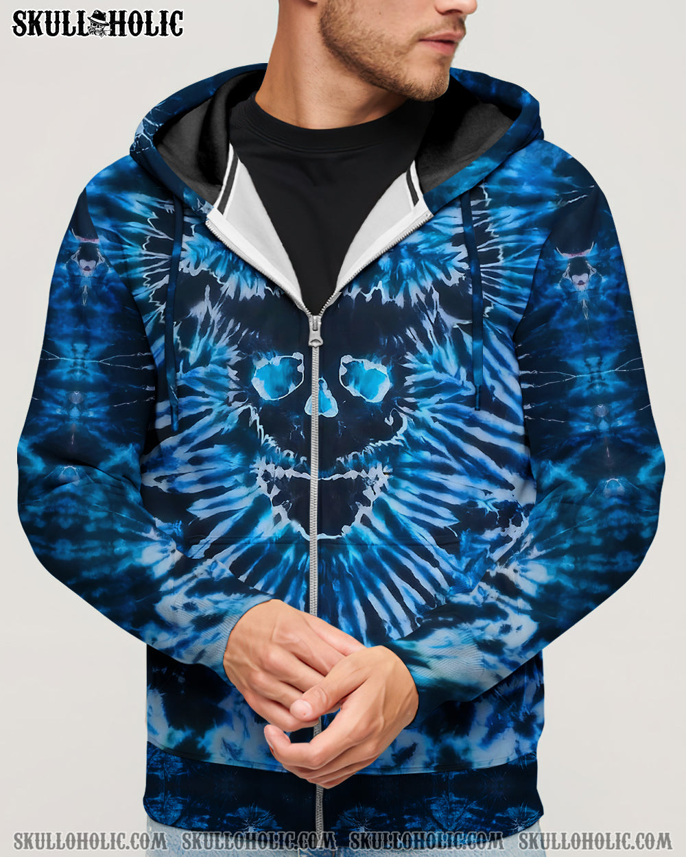 BLISSCORNERS DEMON SKULL TIE DYE  ALL OVER PRINT