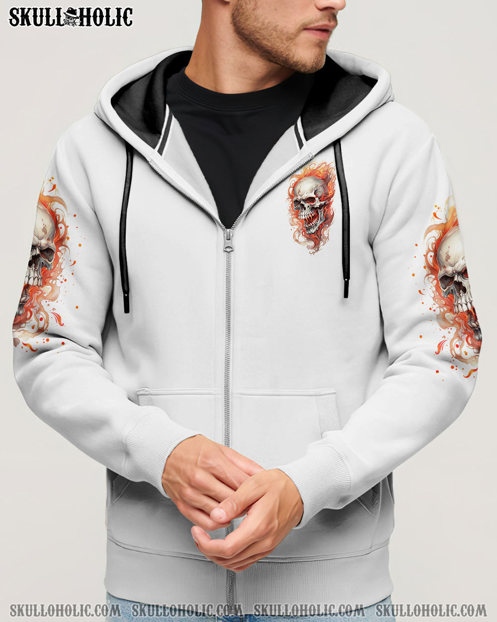 BLISSCORNERS ONE DAY I'M GONNA JUST SAY DEMON SKULL ALL OVER PRINT