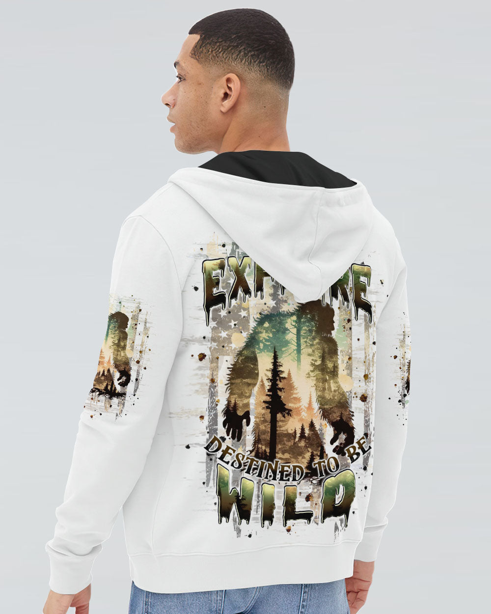 BLISSCORNERS BORN TO EXPLORE DESTINED TO BE WILD BIGFOOT ALL OVER PRINT