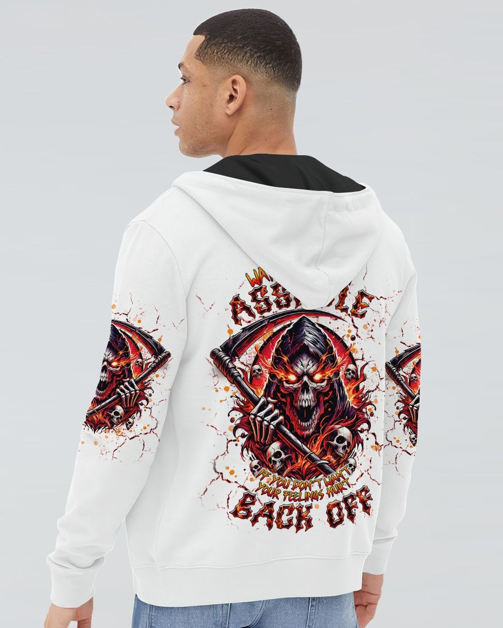 BLISSCORNERS WARNING I'M AN A SKULL REAPER ALL OVER PRINT