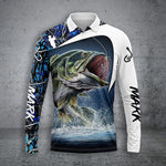 Blisscorners Largemouth Bass Fishing Customize Name 3D Shirts