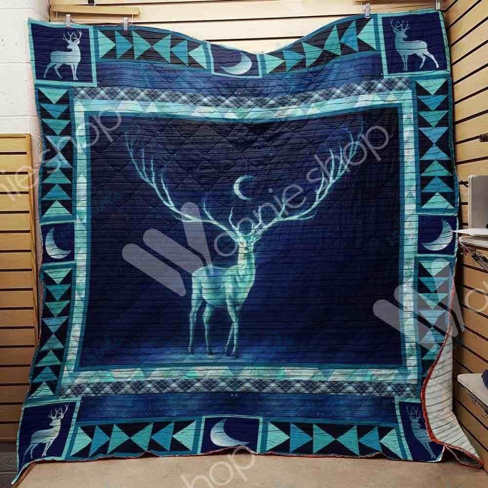 Blisscorners Deer Hunting Royal Blue Blanket