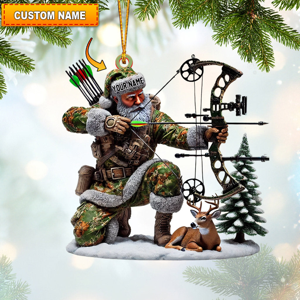 Blisscorners Deer Hunter Christmas Ornament, Personalized Ornament2D Flat LM2211