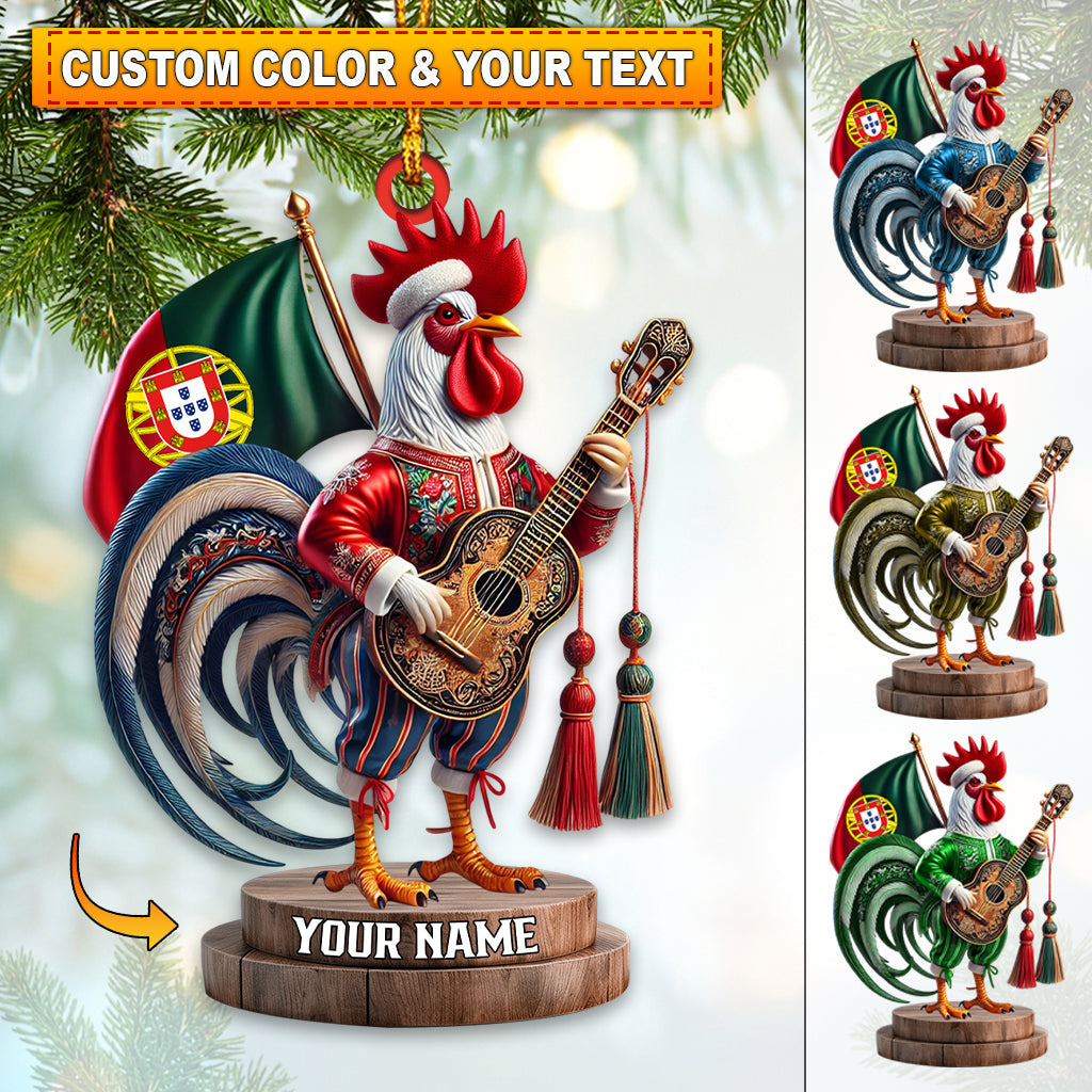 Blisscorners Custom Name Portugal Ornament, Portuguese Christmas Gift2D Flat LM2111