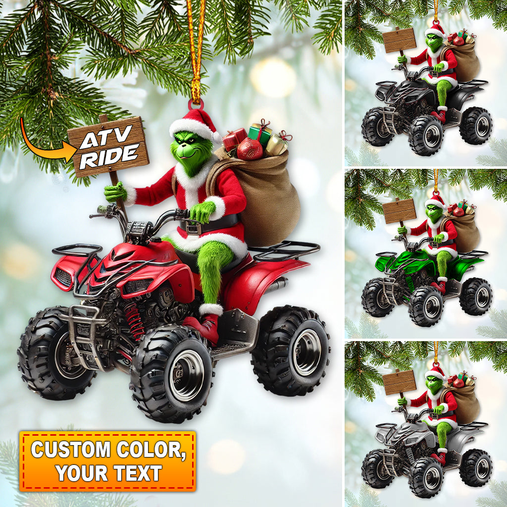 Blisscorners Custom Name ATV Ride Ornament, ATV Ride Lover Christmas Gift2D Flat LM2111
