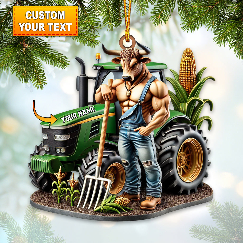 Blisscorners Farmer Decor Christmas Ornament, Personalized Ornament2D Flat LM2211