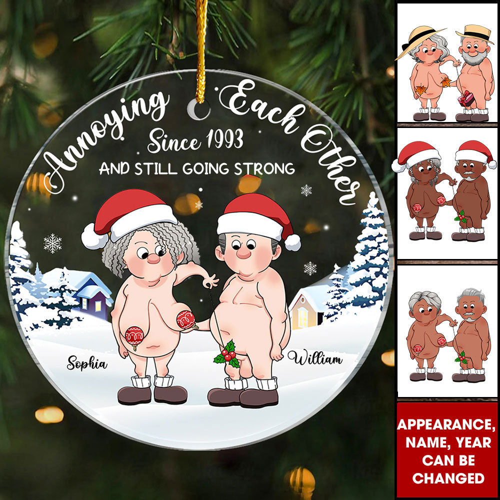 Blisscorners Gift For Old Couple Annoying Each Other  - Personalized Acrylic Ornament - Gift For Family, Couple Gift2D Flat LM2111