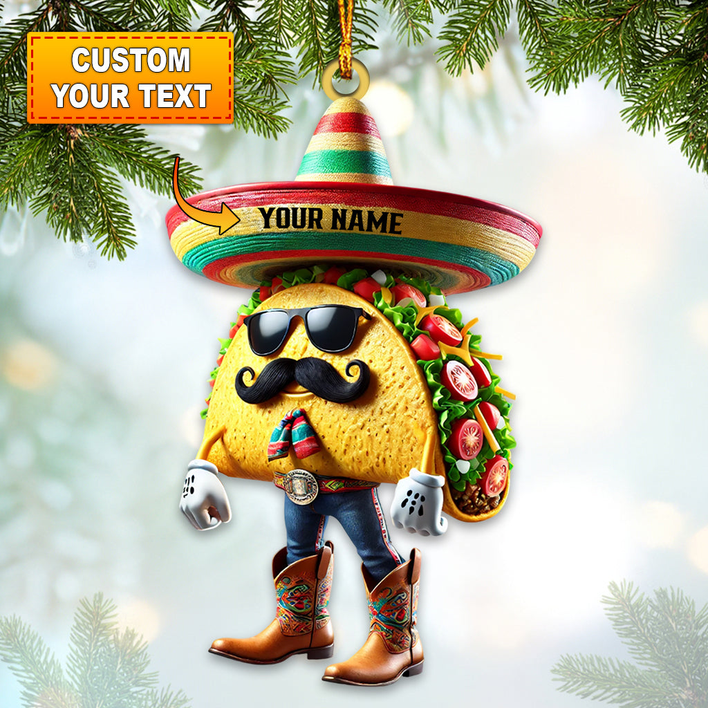 Blisscorners Tacos Mexican Home Decor Christmas Ornament, Personalized Ornament2D Flat LM2211