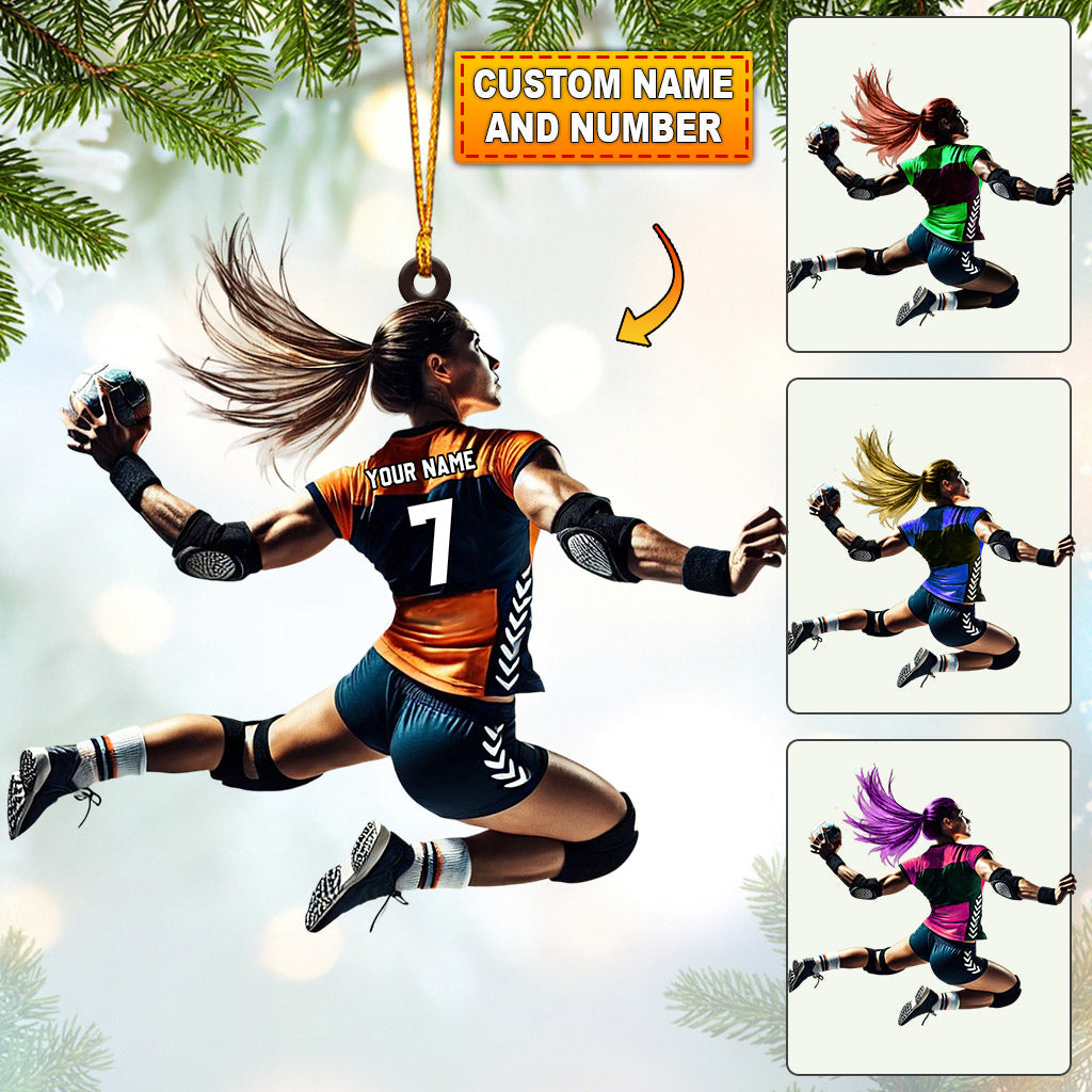 Blisscorners Handball Woman Home Decor Christmas Ornament, Personalized Ornament2D Flat LM2211