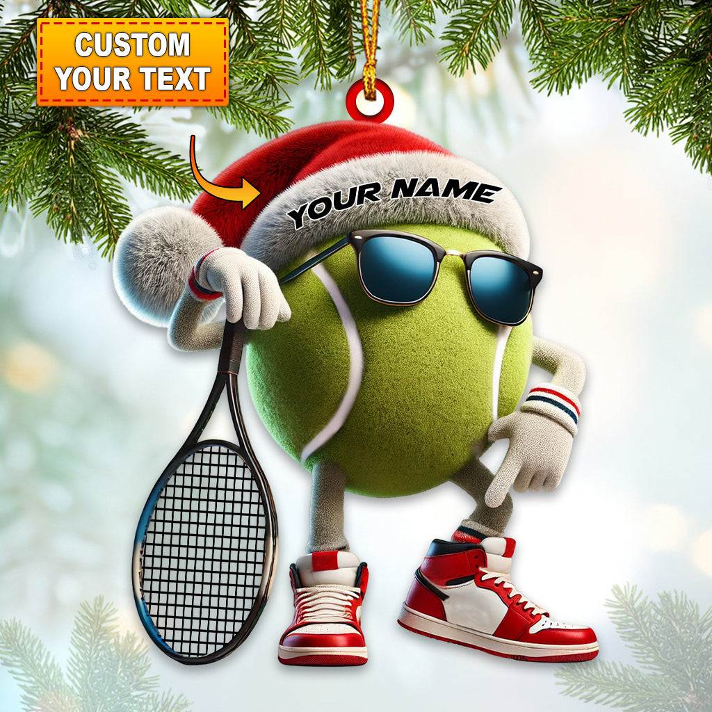 Blisscorners Tennis Ball Home Decor Christmas Ornament, Personalized Ornament2D Flat LM2211