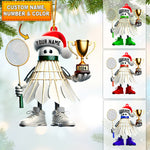 Blisscorners Badminton Champion Decor Christmas Ornament, Personalized Ornament2D Flat LM2211