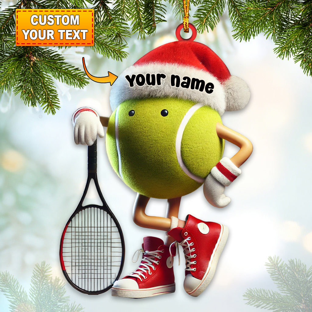 Blisscorners Tennis Ornament, Personalized Ornament2D Flat LM2211