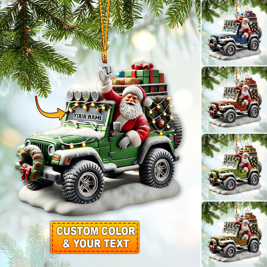 Blisscorners Custom Ornament, Santa Coming Ornament, Christmas Decor2D Flat LM2211