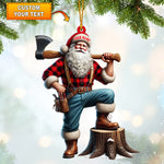 Blisscorners Carpenter Santa Christmas Ornament, Personalized Ornaments2D Flat LM2211