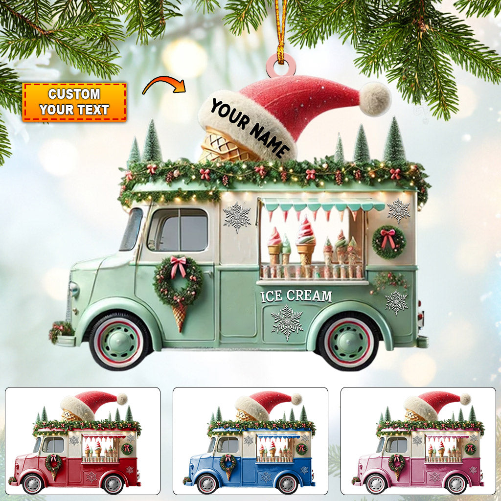 Blisscorners Christmas Car Home Decor Christmas Ornament, Personalized Ornament2D Flat LM2211