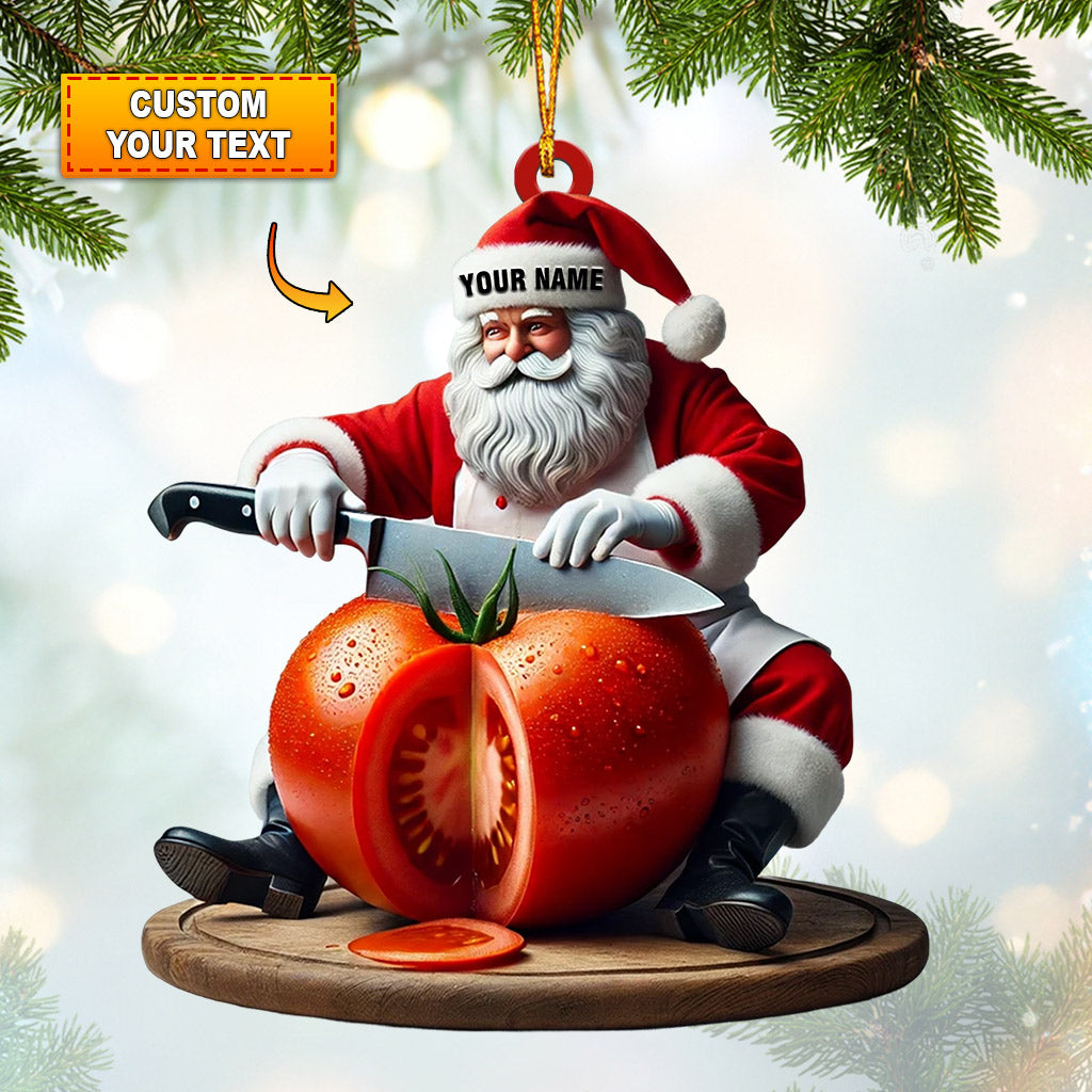 Blisscorners Chef Santa Home Decor Christmas Ornament, Personalized Ornament2D Flat LM2211