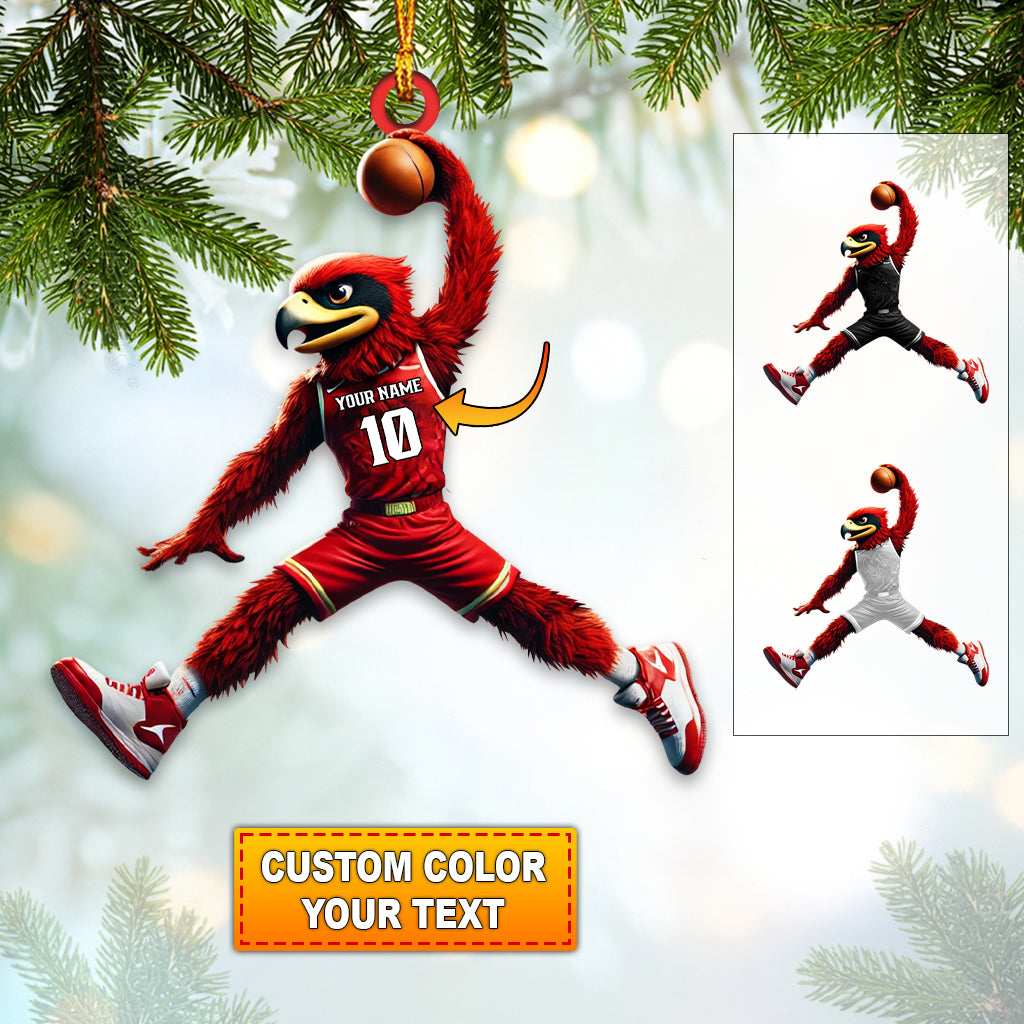 Blisscorners Custom Name Basketball Ornament, Basketball Christmas Gift2D Flat LM2211