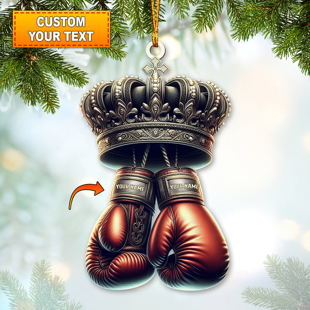 Blisscorners Custom Name Ornament, Boxing Player2D Flat LM2211
