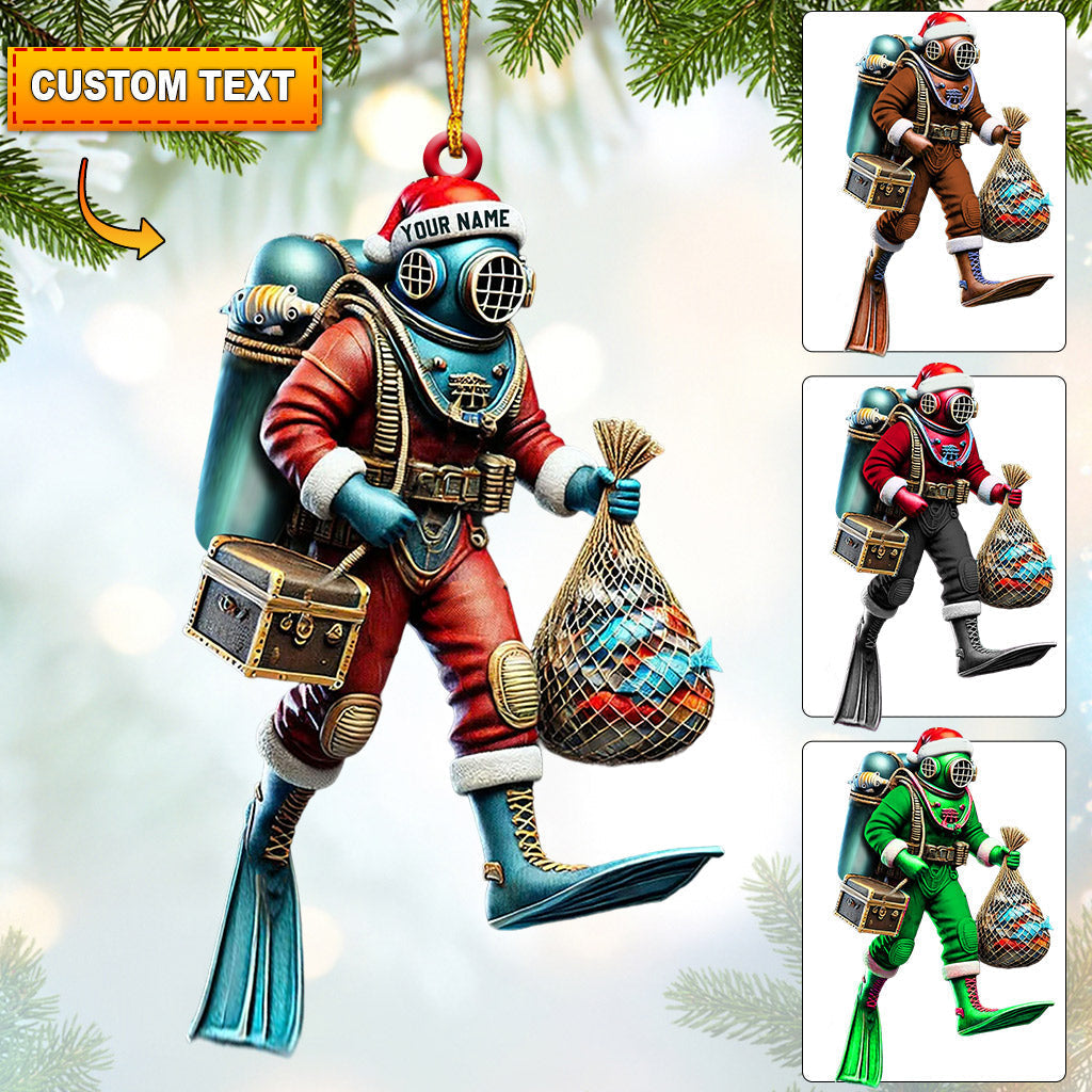 Blisscorners Diving Suit Home Decor Christmas Ornament, Personalized Ornament2D Flat LM2211