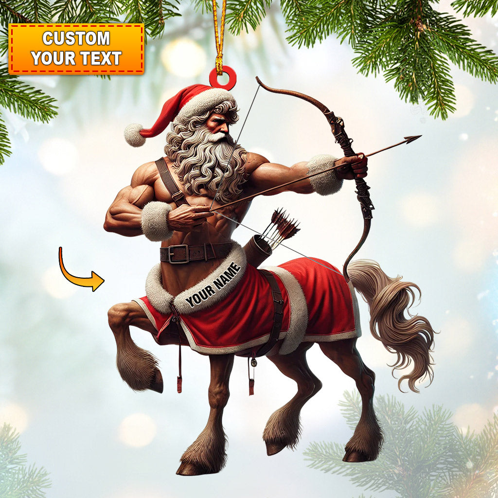 Blisscorners Santa Centaur Home Decor Christmas Ornament, Personalized Ornament2D Flat LM2211