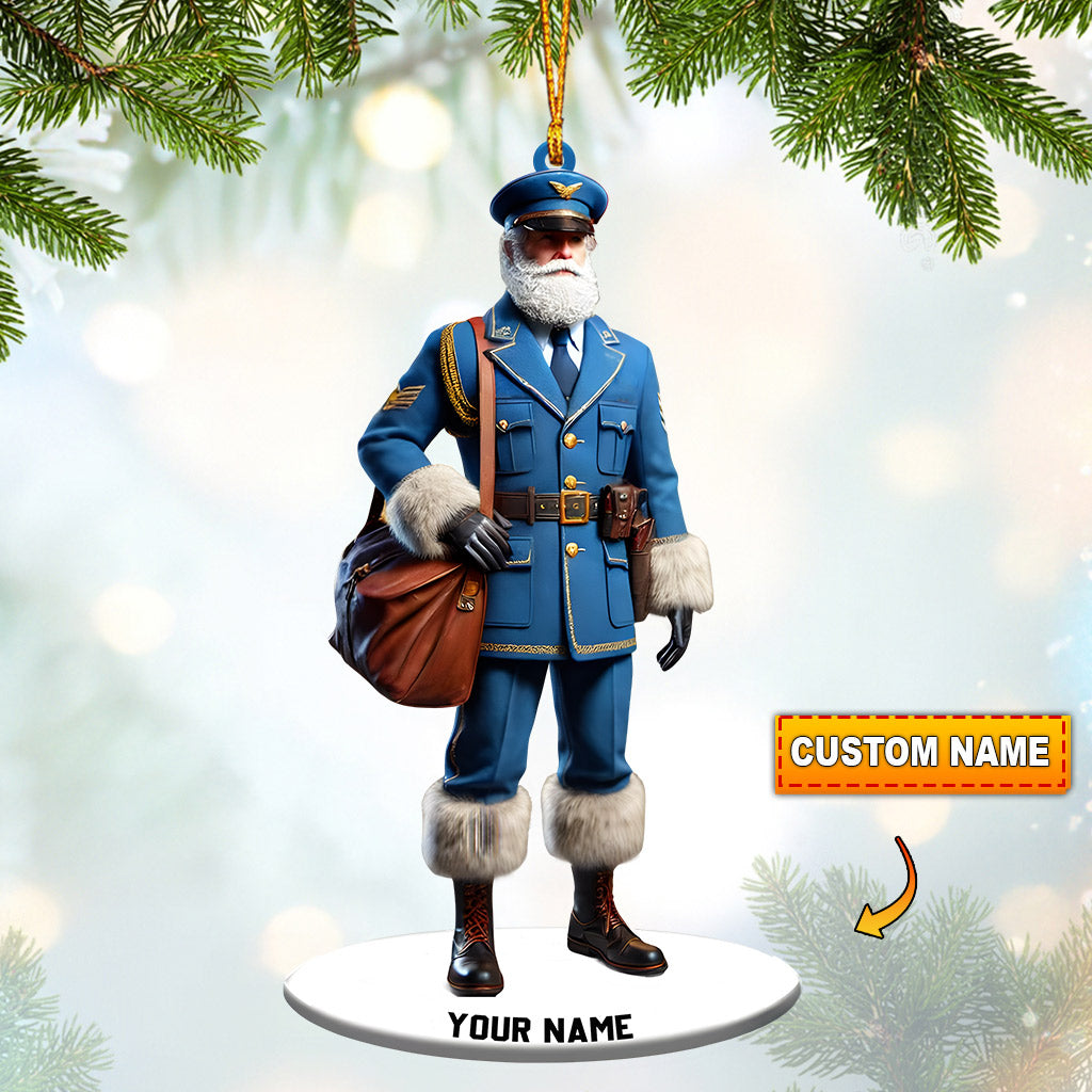 Blisscorners Merry Christmas Santa Captain Home Decor Christmas Ornament, Personalized Ornament2D Flat LM2211