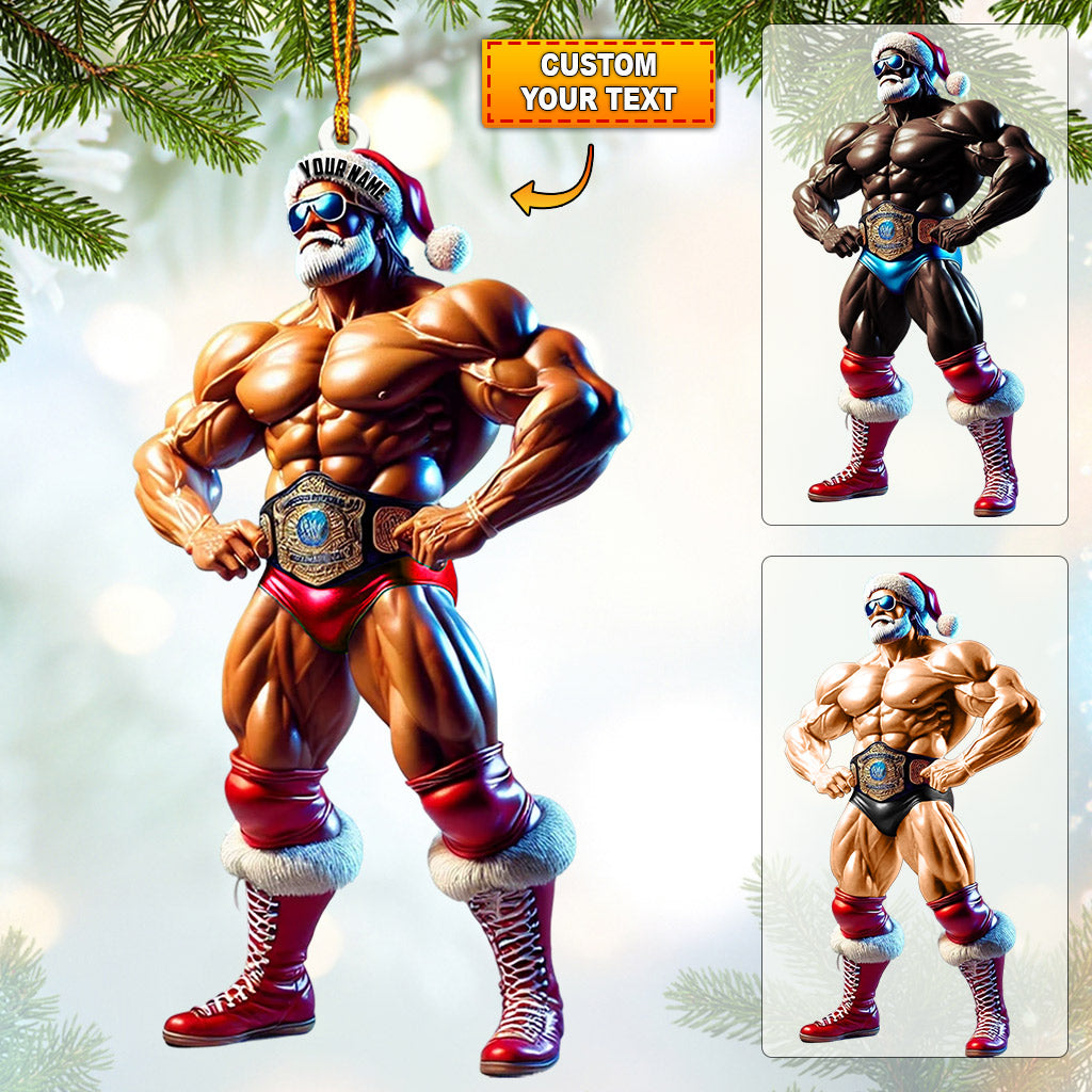 Blisscorners Strong Santa Home Decor Christmas Ornament, Personalized Ornament2D Flat LM2211