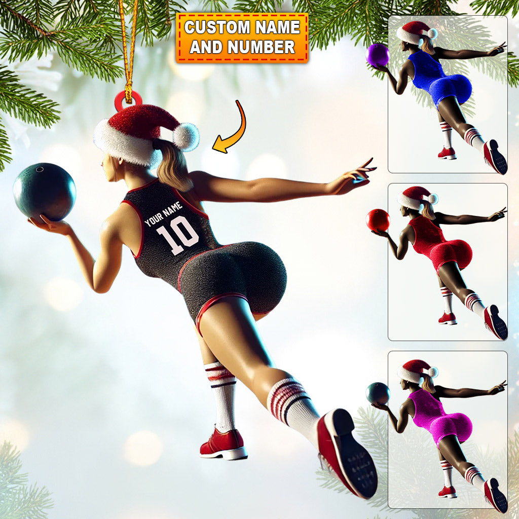 Blisscorners Bowling Woman Home Decor Christmas Ornament, Personalized Ornament2D Flat LM2211