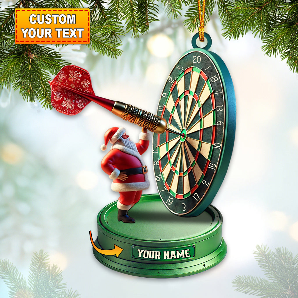 Blisscorners Custom Name Dart Santa Ornament, Christmas Gift2D Flat LM2211