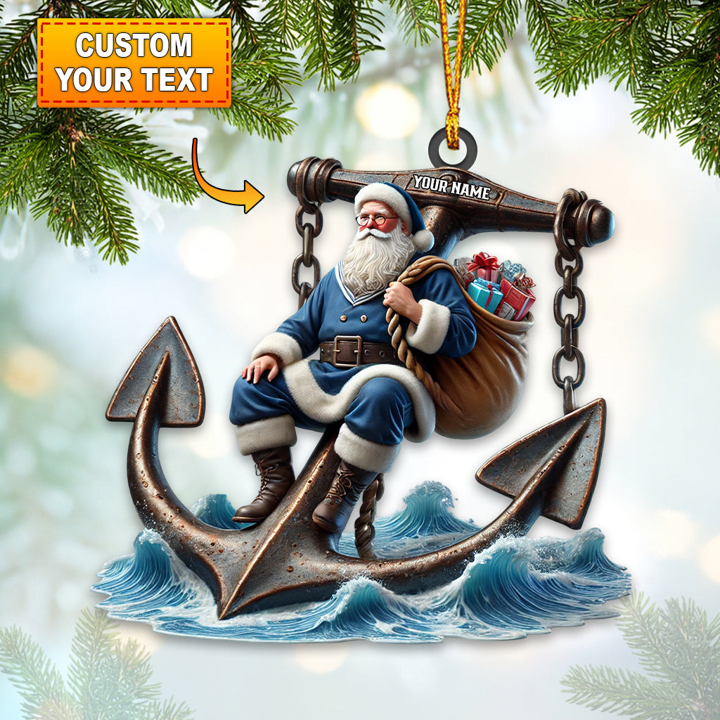 Blisscorners Santa Anchor Home Decor Christmas Ornament, Personalized Ornament2D Flat LM2211