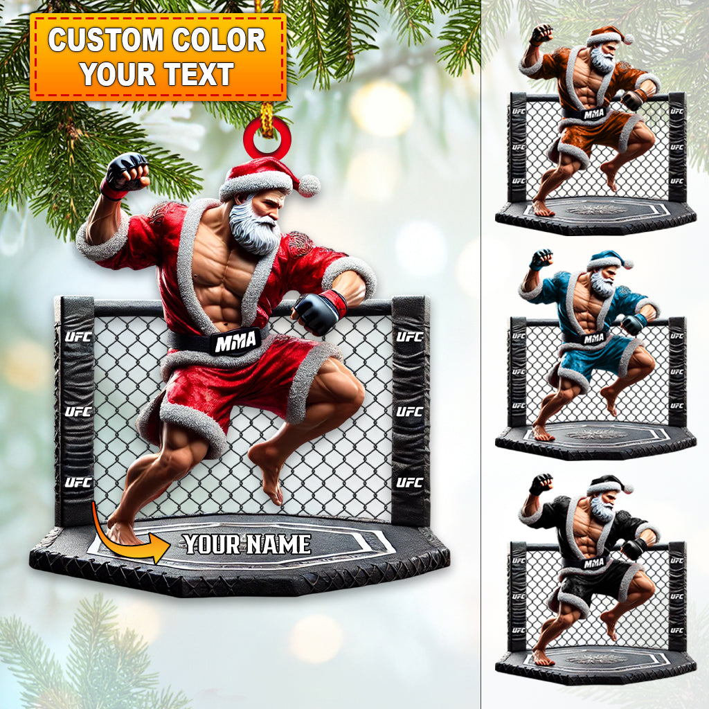 Blisscorners Custom Name UFC Boxing Ornament, Boxing Lover Christmas Gift2D Flat LM2111