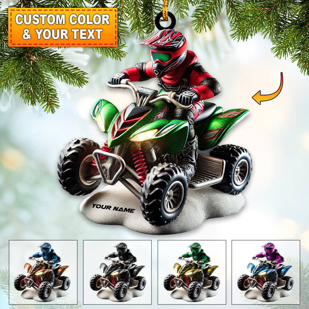 Blisscorners Custom Name ATV Motorbike Ornament, Christmas Gift Decoration2D Flat LM2111