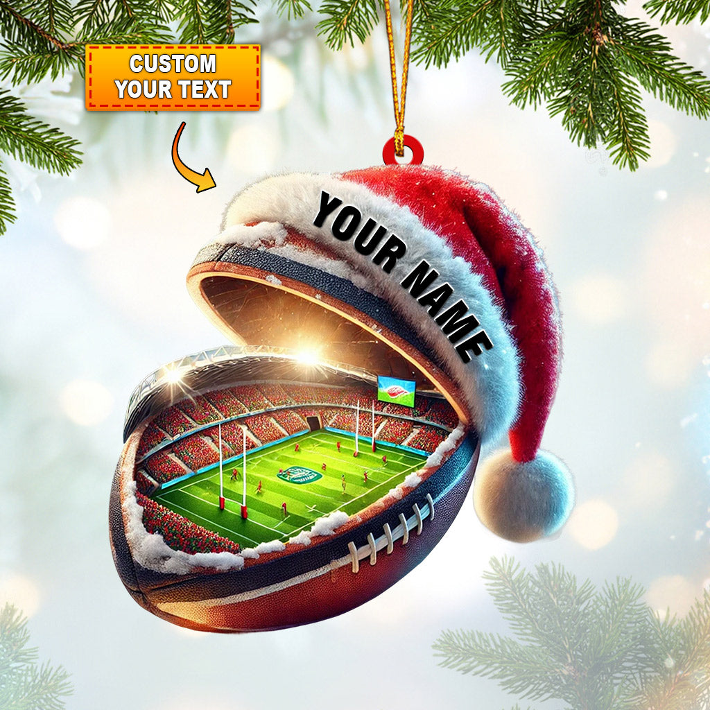 Blisscorners Gridiron Football Stadium Home Decor Christmas Ornament, Personalized Ornament2D Flat LM2211