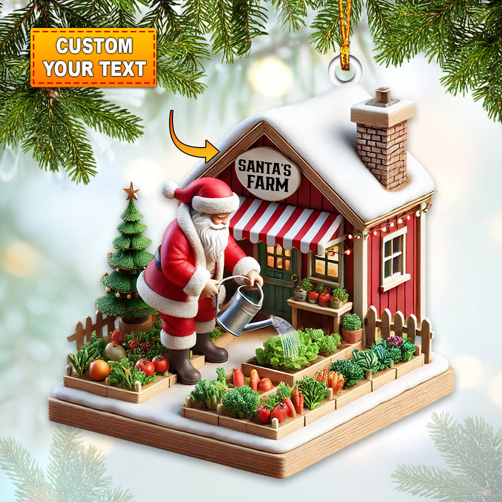 Blisscorners Santa Farm Home Decor Christmas Ornament, Personalized Ornament2D Flat LM2211