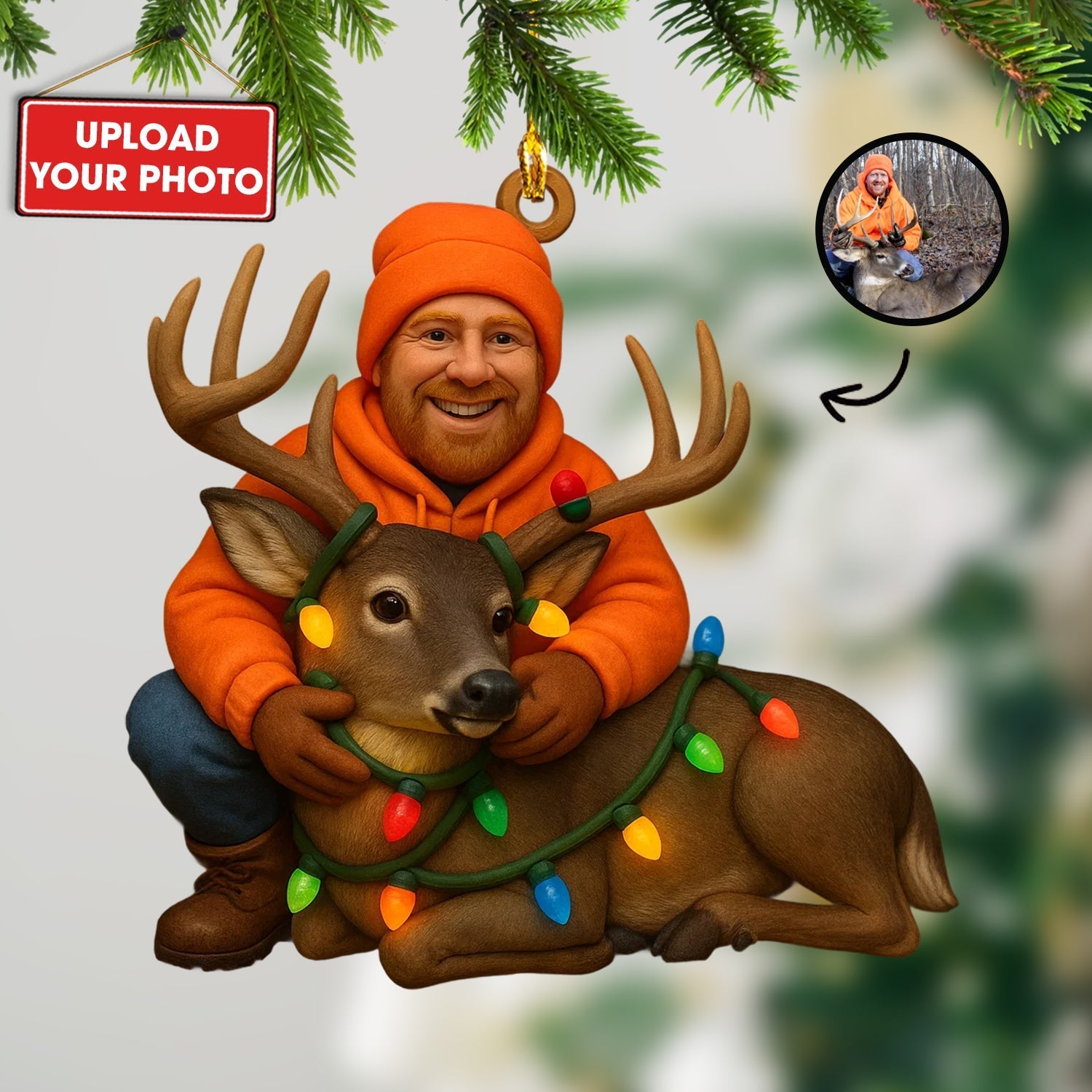 Blisscorners Christmas Photo, Home Decor, Christmas Ornament, Personalized Ornament2D Flat LM2111