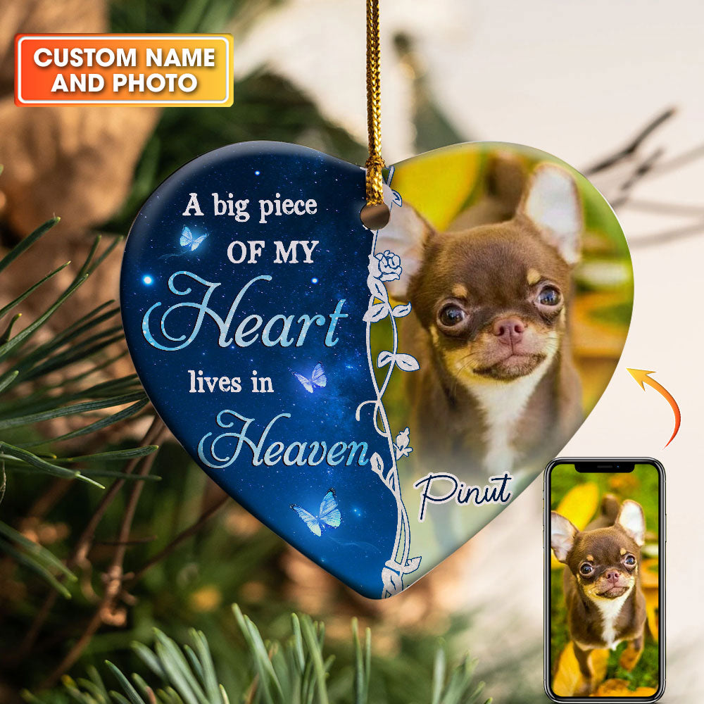 Blisscorners The Hardest Goodbye  - Personalized Heart Ceramic Ornament - Gift For Pet Lover2D Flat LM2111