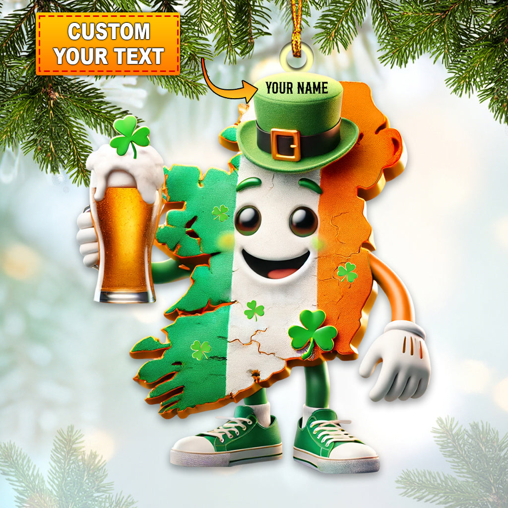 Blisscorners Beer Party ST.Patrick's Day Home Decor Christmas Ornament, Personalized Ornament2D Flat LM2211