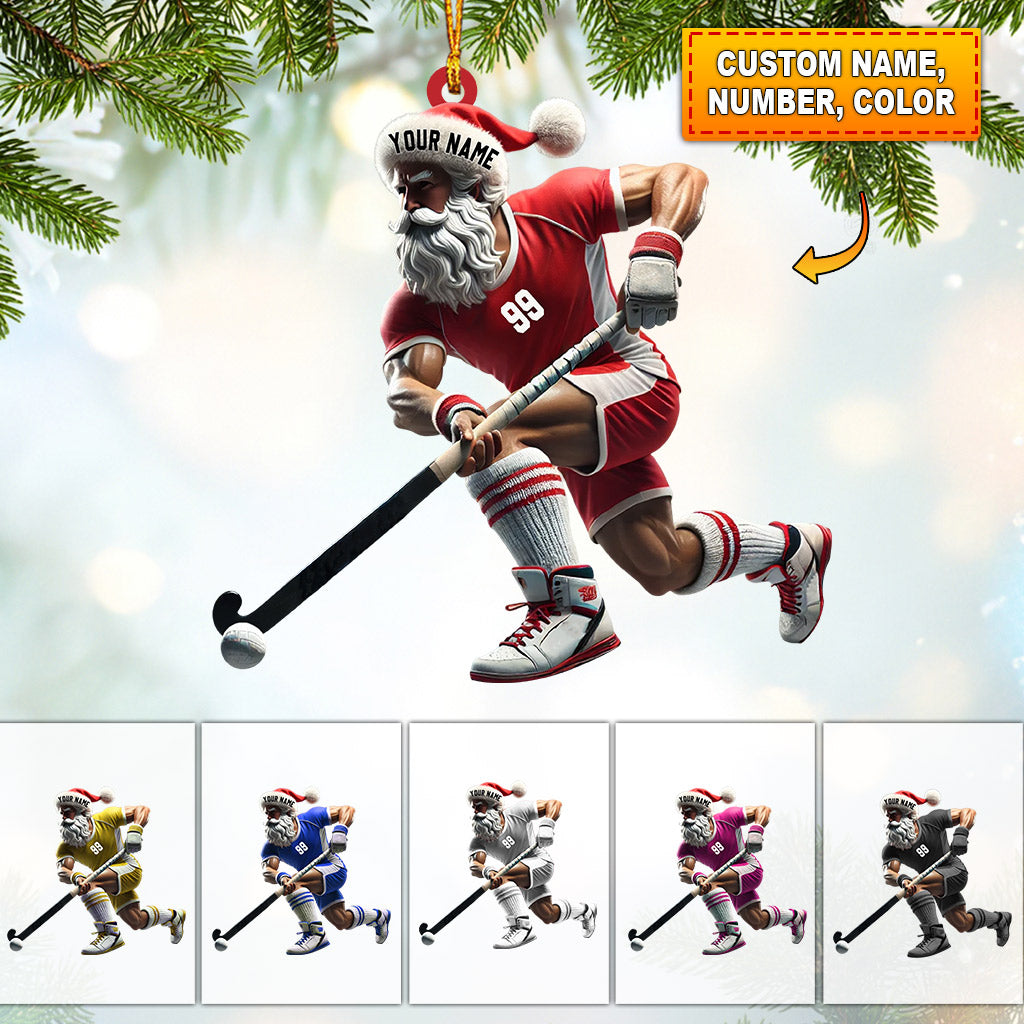 Blisscorners Field Hockey Home Decor Christmas Ornament, Personalized Ornament2D Flat LM2211