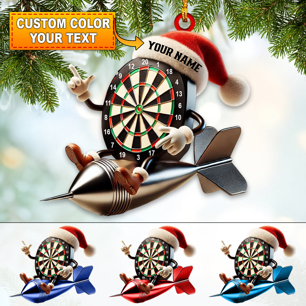 Blisscorners Custom Name Dart Ornament, Dart Lover Christmas Gift2D Flat LM2111