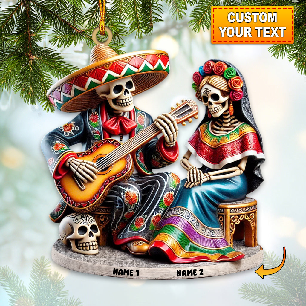 Blisscorners Dia De Los Muertos Home Decor Christmas Ornament, Personalized Ornament2D Flat LM2211