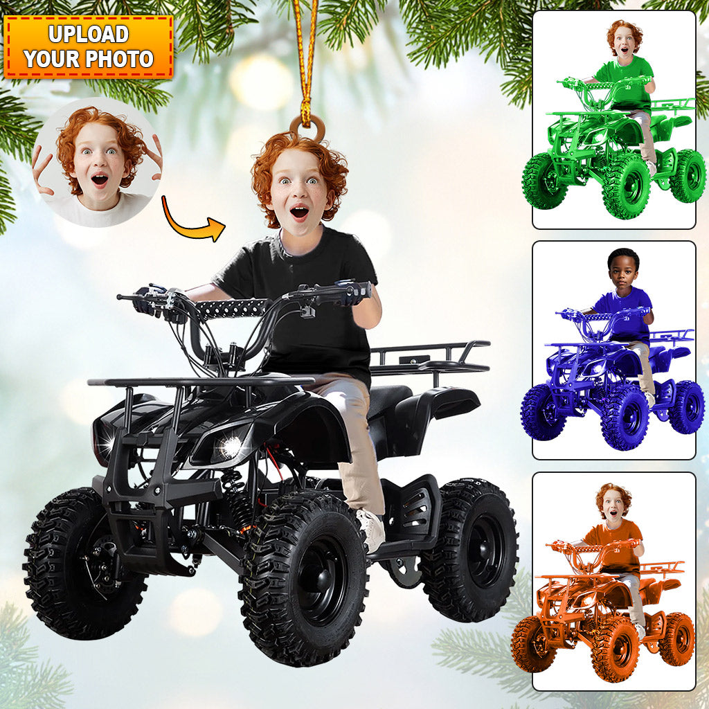 Blisscorners Kid ATV Christmas Home Decor Christmas Ornament, Personalized Ornament2D Flat LM2211