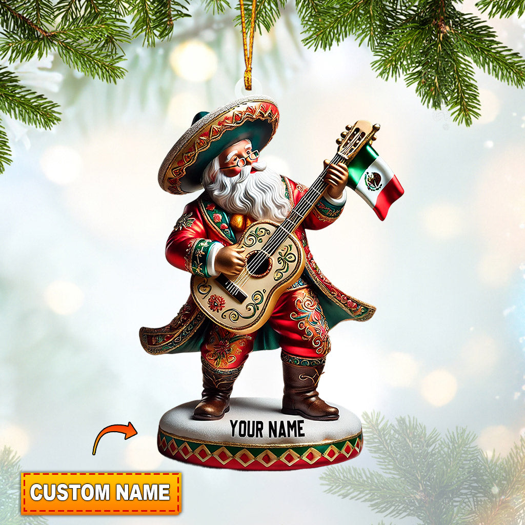 Blisscorners Merry Christmas Santa Mexican Home Decor Christmas Ornament, Personalized Ornament2D Flat LM2211